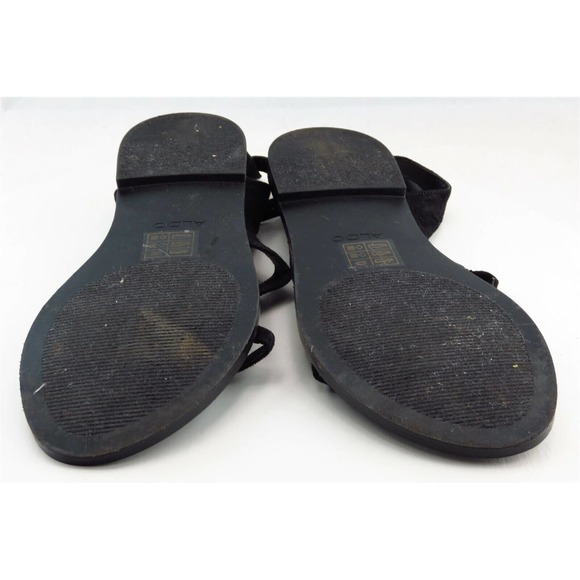Aldo Strappy Black Synthetic Women Sandal Shoes Sz 7.5‎ M - Picture 6 of 6